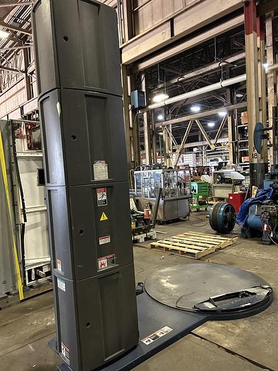 Used LANTECH MODEL Q300 XT SEMI-AUTOMATIC PALLET STRETCH WRAPPER