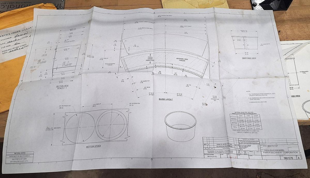 Used PMC PAPER MACHINERY CORPORATION MDL PMC-1000 PAPER CUP MACHINE (Line #4)