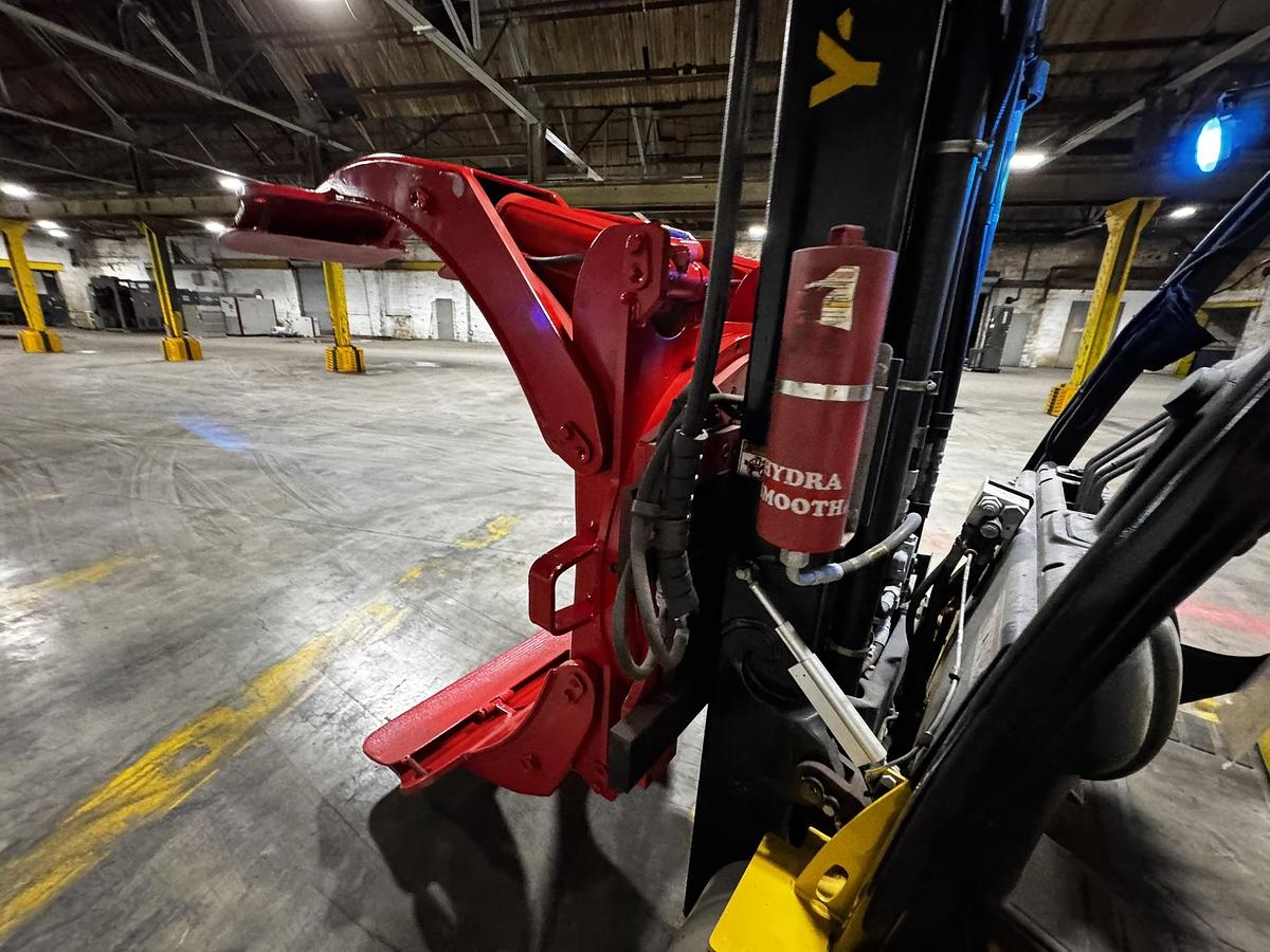 Used 12,000 POUND YALE GC120VXPRS FORKLIFT WITH 72" BOLZONI CLAMP MANUFACTURED 2021