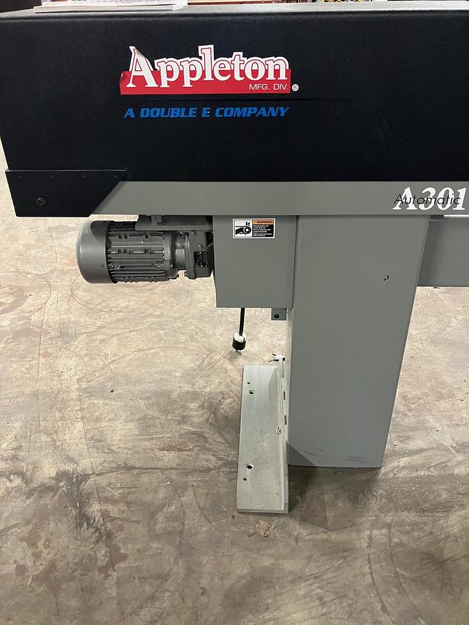 Used APPLETON MODEL A301 AUTOMATIC CORE CUTTER 120" LONG X 3" DIA. CORES 