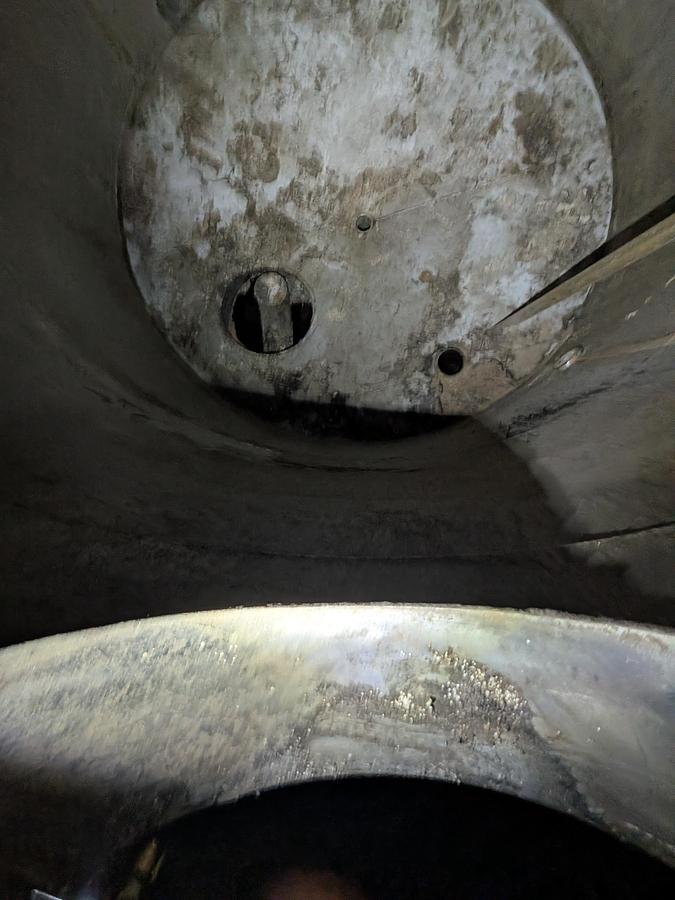 Used 7,600 GALLON 10' DIAMETER X 13' TALL L316 STAINLESS STEEL TANK