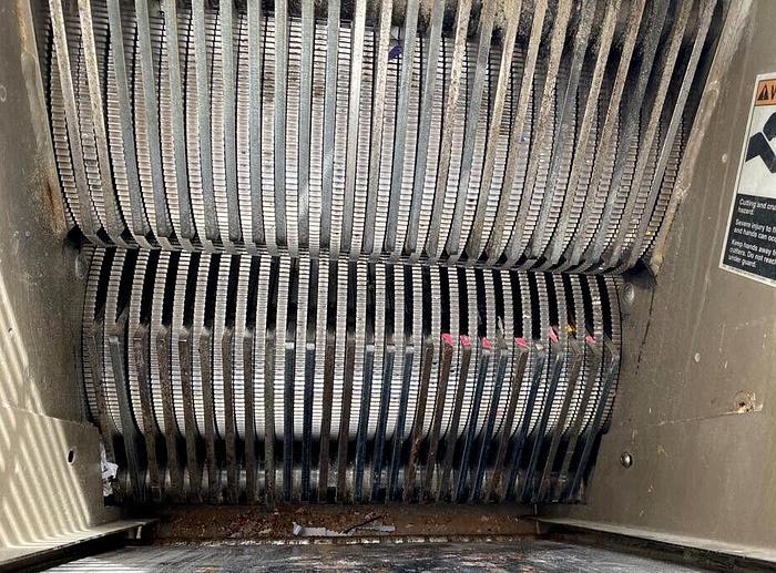 Used ALLEGHENY 18-250C HEAVY DUTY SHREDDER WITH INFEED CONVEYOR