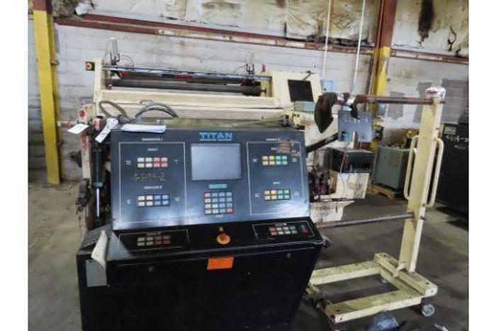 Used 59" TITAN SR6 CANTILEVERED DUPLEX SLITTER REWINDER - PENDING LS