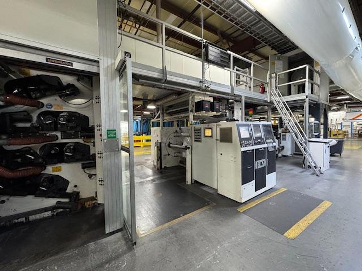 Used 52" WIDE W&H PRIMAFLEX 8 COLOR PRINTING PRESS - STILL RUNNING