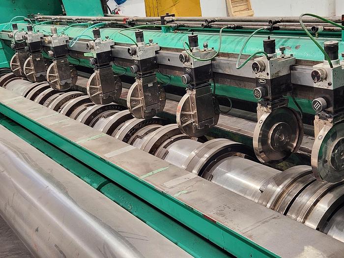 Used 135" LANGSTON SPEEDMASTER TWO DRUM WINDER 60" REWIND DIAMETER