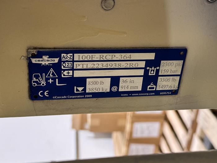 Used 12,000 POUND HYSTER S120FTPRS PAPER ROLL CLAMP TRUCK WITH 72" CLAMP-PENDING SALE