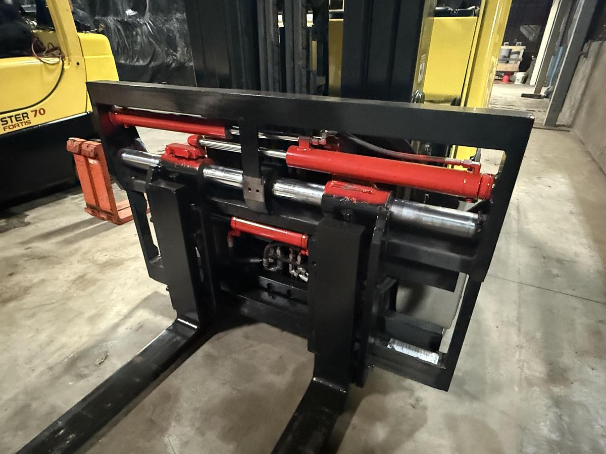 Used 8,000 POUND LB. HYSTER MODEL S80FT FORKLIFT WITH SIDESHIFT AND FORK POSITIONING