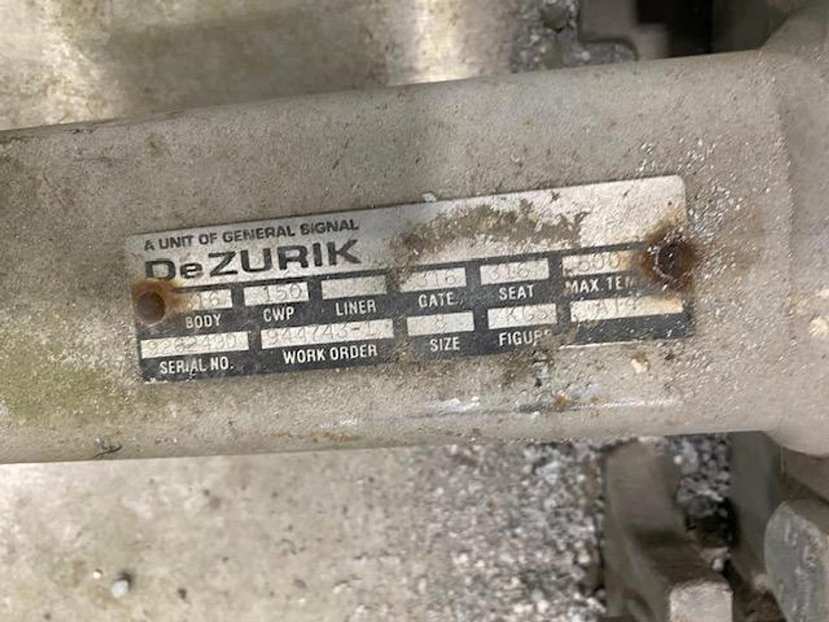 Used DEZURIK SIZE 6" SS MANUAL SLIDE GATE VALVES LOT OF 6