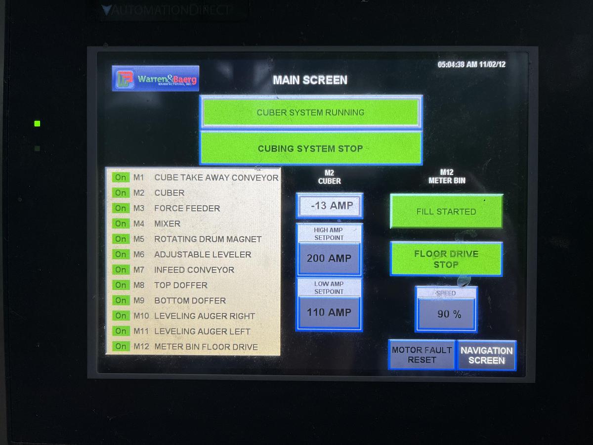 Used WARREN & BAERG MODEL W-250 CUBER FOR BIOMASS, STRAW OR RECYCLED PRODUCTS - MFG 2017