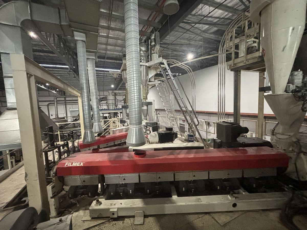 Used 94.5"(2400mm) WIDE WINDMOLLER & HOLSCHER MODEL FILMEX 3 LAYER CAST FILM LINE
