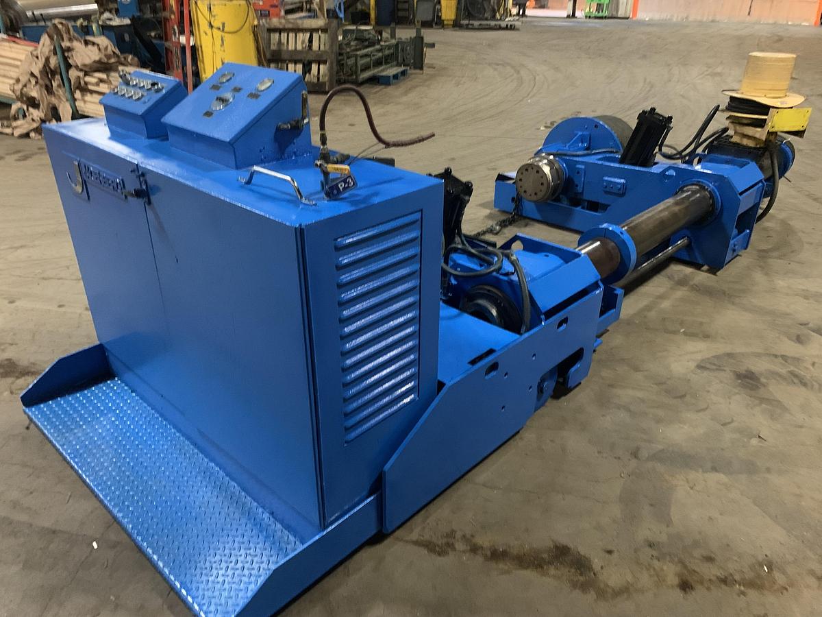 Used JAGENBERG MODEL SE-18 SHAFTLESS FLOOR PICK UP UNWIND STAND 72" ROLL DIAMETER CAPACITY