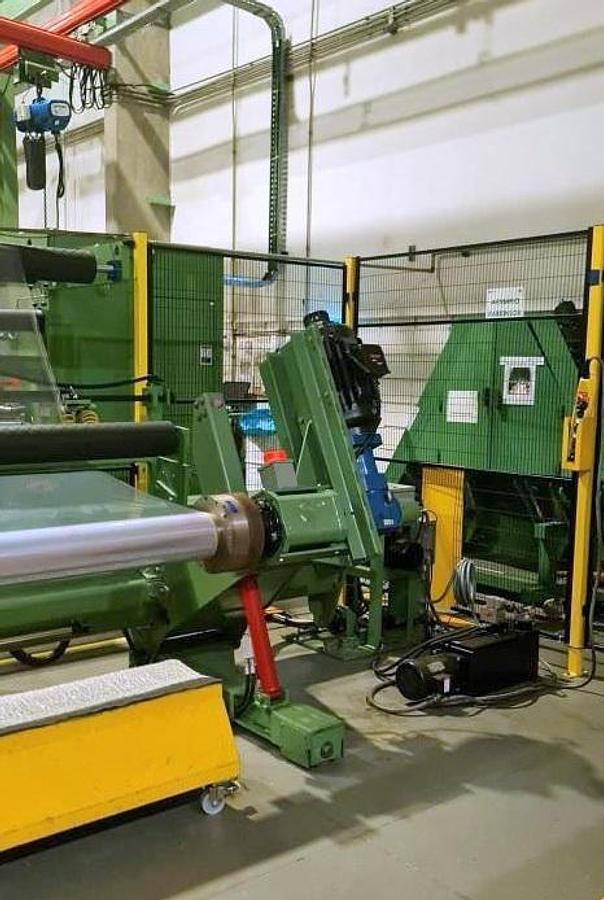 Used 72" WIDE PARKINSON TECHNOLOGIES MODEL 845 DUPLEX SLITTER REWINDER