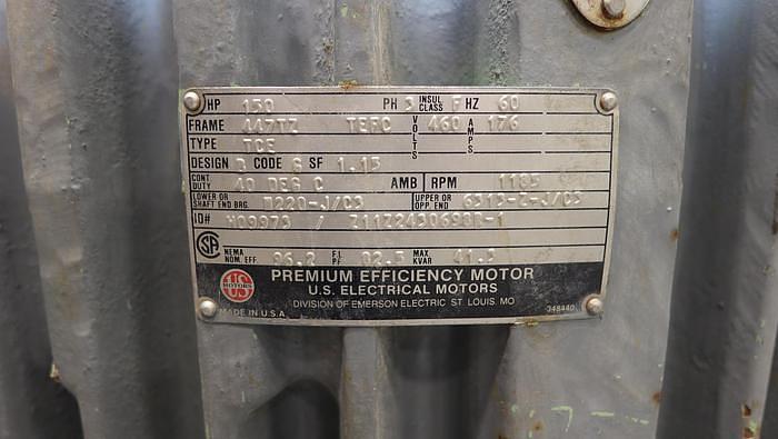 Used BLACK CLAWSON MODEL UV300 PRESSURE SCREEN SS 150HP