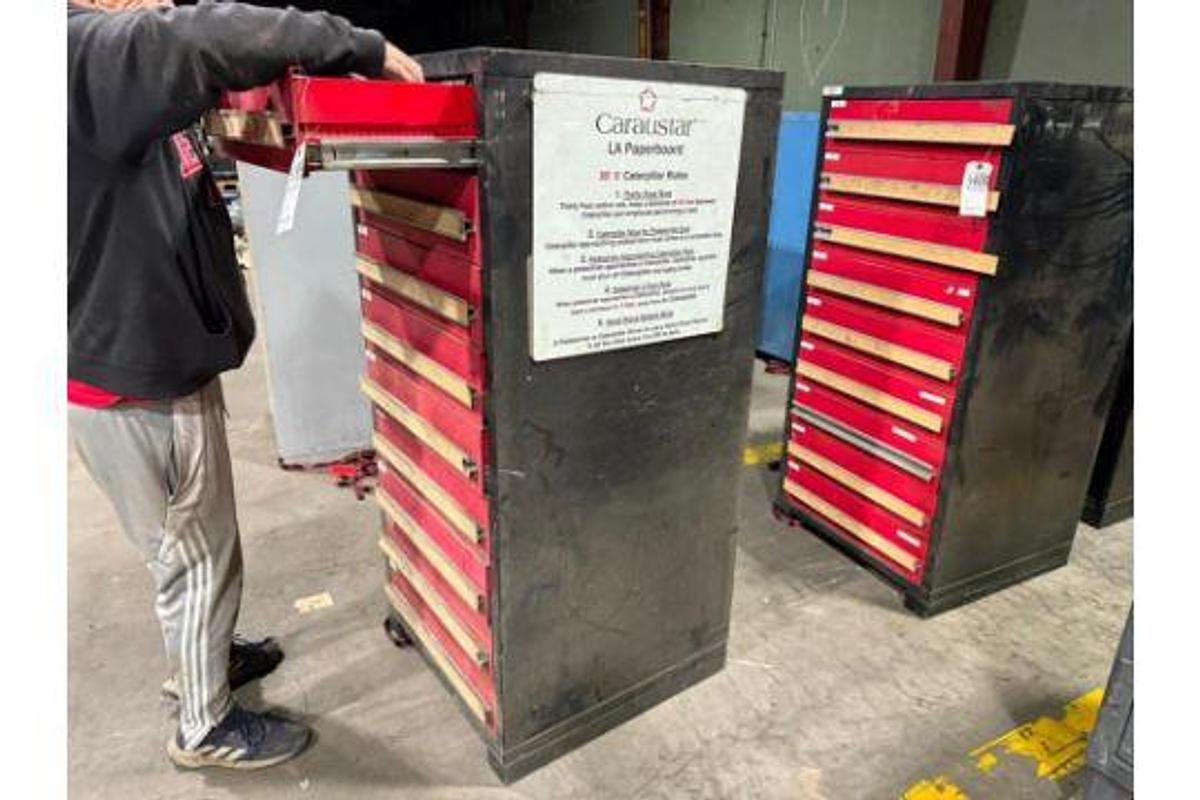 Used INDUSTRIAL 9 DRAWER TOOL CABINET CONTENTS NOT INCLUDED