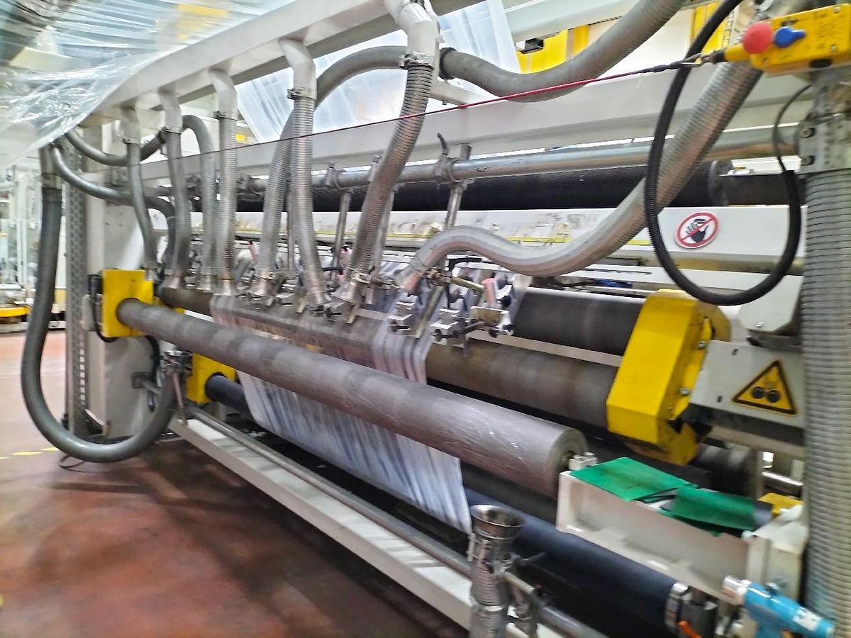 Used 98"(2500mm) WIDE 7 LAYER SML MODEL CAST COEX 7 CAST FILM EXTRUSION LINE