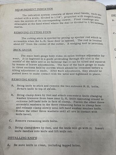 Used 110" LAWSON PACEMAKER 11 GUILLOTINE CUTTER WITH MICROCUT- SOLD JA