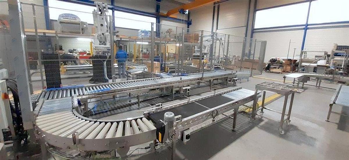 Used PATTYN HIGH-SPEED CASE ERECTING AND BAG INSERTING AUTOMATED PACKAGING SYSTEM