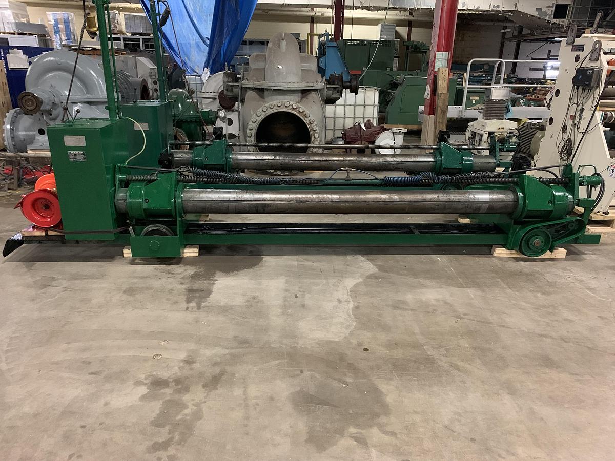 Used 87" S&S SHAFTLESS FLOOR PICK UP UNWIND STANDS 60" DIAMETER (2) AVAILABLE