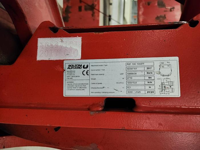 Used 15,500 POUND YALE PAPER ROLL SPECIAL SHORT COUNTERWEIGHT FORKLIFT WITH CLAMP - EXTRA TALL MAST 2018