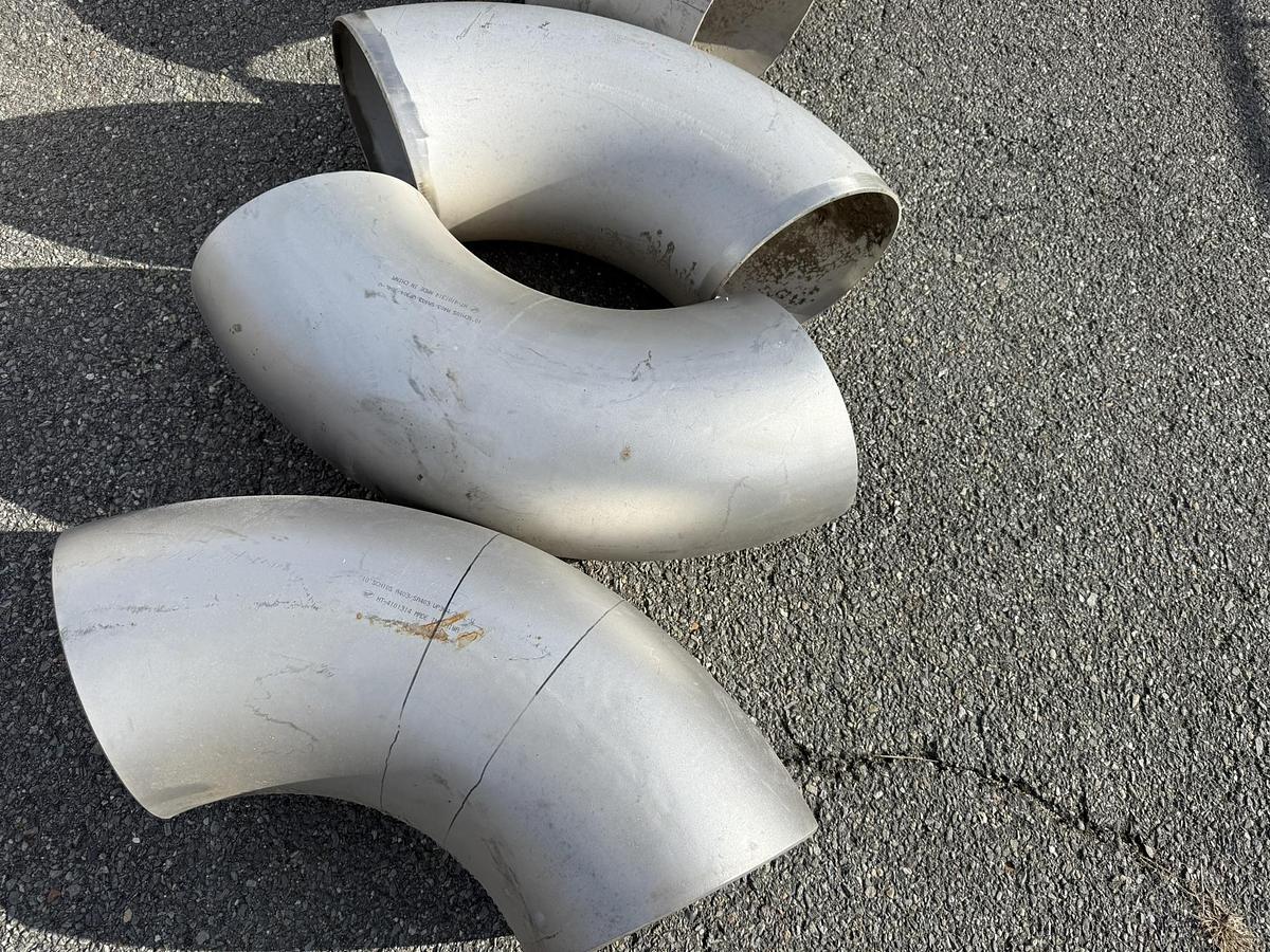 Used LOT OF LARGE INDUSTRIAL PIPE FITTINGS