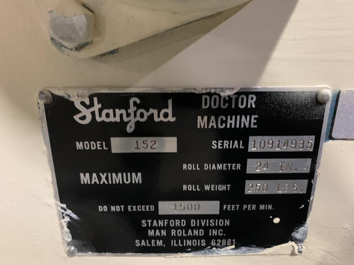 Used 20" WIDE STANFORD MODEL 152 REVERSIBLE DOCTOR MACHINE