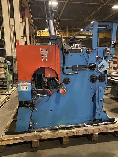 Used 72" WIDE CEI/GERBCO COUNTER ROLL SLITTER REWINDER - PENDING