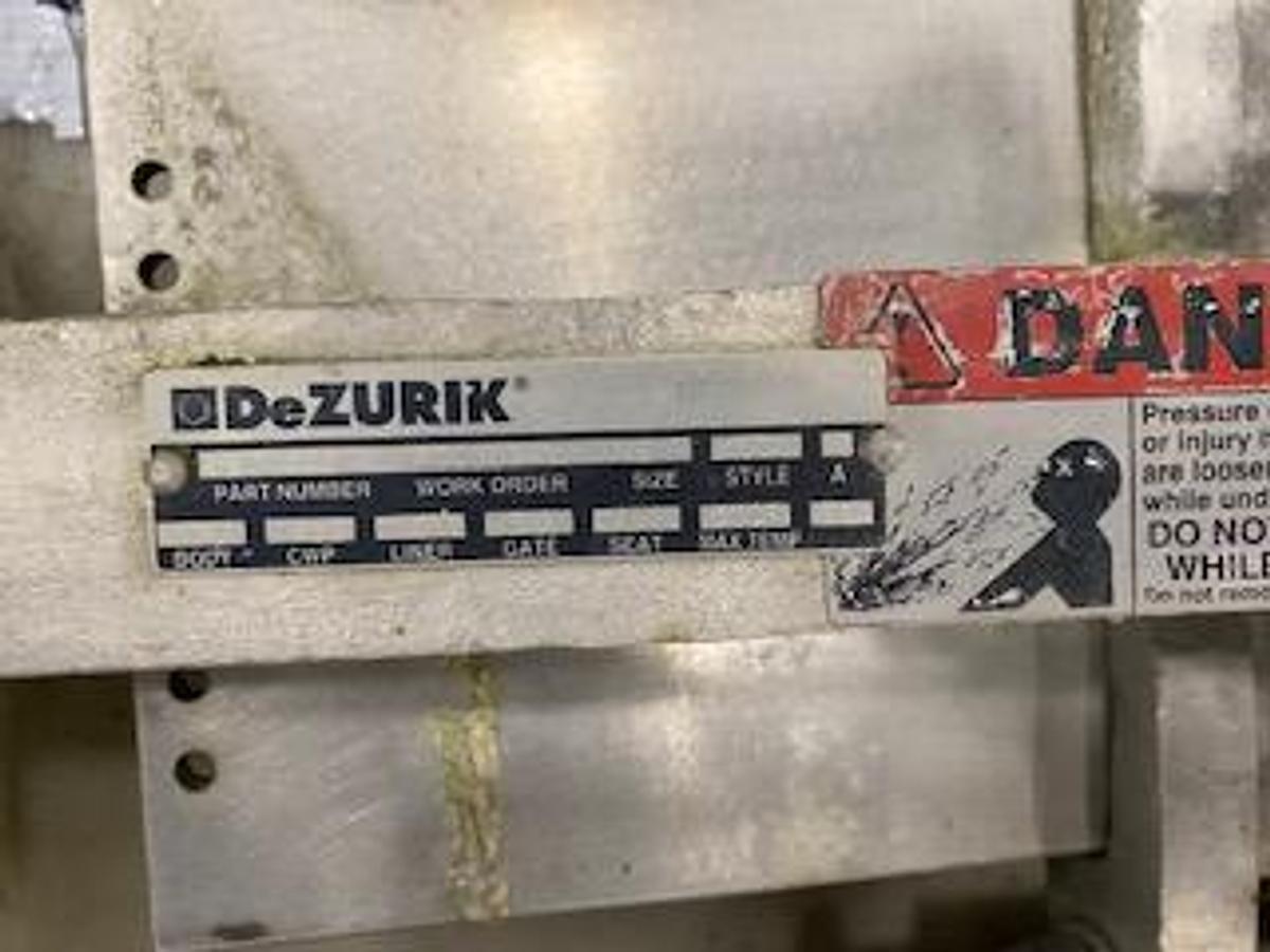 Used DEZURIK SIZE 6" STAINLESS STEEL SLIDE GATE VALVES LOT OF (9)