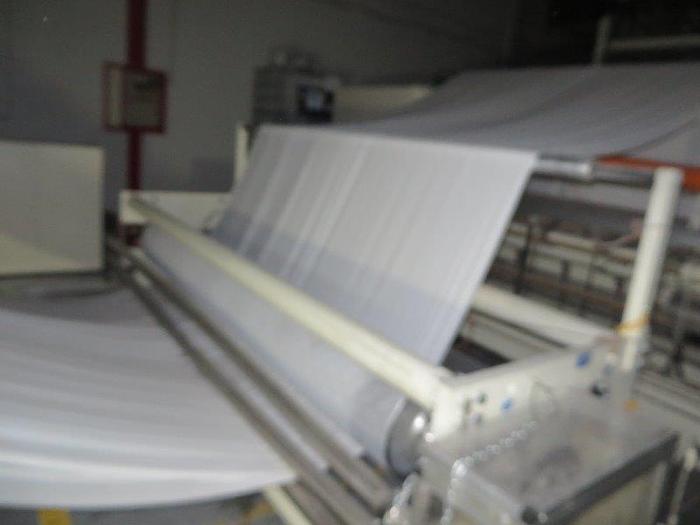 Used 112" BAOSUO BATHROOM TISSUE LINE WITH VTP CARTON ERECTOR, PACKER & VTP 8450 WRAPPER