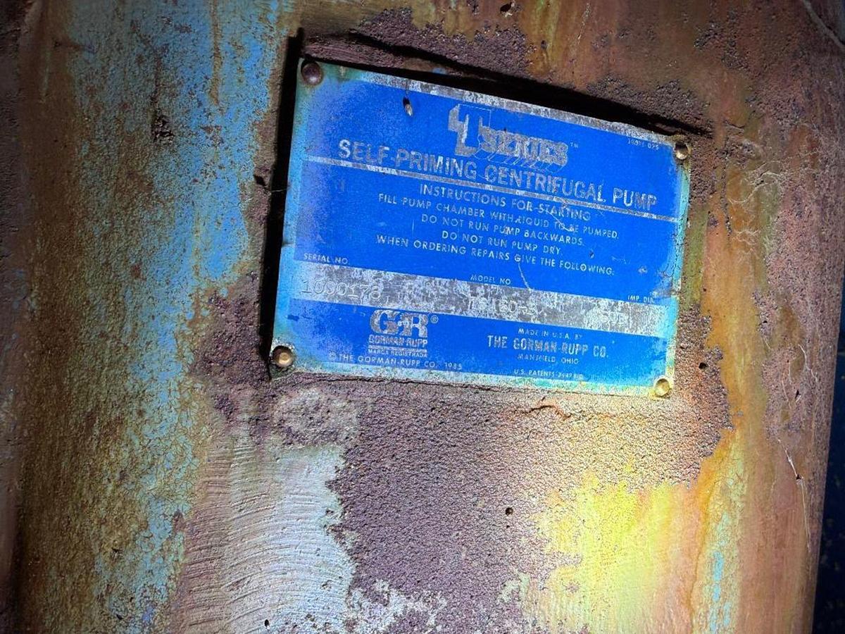 Used GORMAN-RUPP MODEL T8A60-B TRASH PUMP WITH MOTOTR
