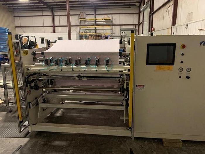 Used 50" WIDE PINNACLE VERSA SPR WIPE LINE SLITTER REWINDER / PERFORATOR - PENDING LS