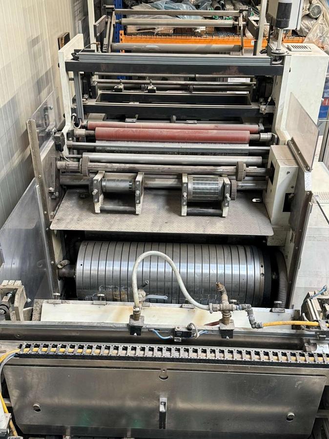 Used 20" WIDE KOHMANN WINDOW PATCHING MACHINE FOR CARDBOARD DUAL LANE - MFG 2015