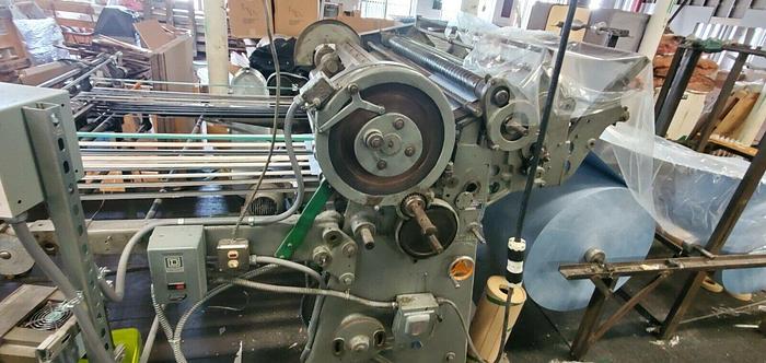 Used 55" BECK ROTARY KNIFE SHEETER W/ OUTPUT BELT CONVEYOR 7.5 HP