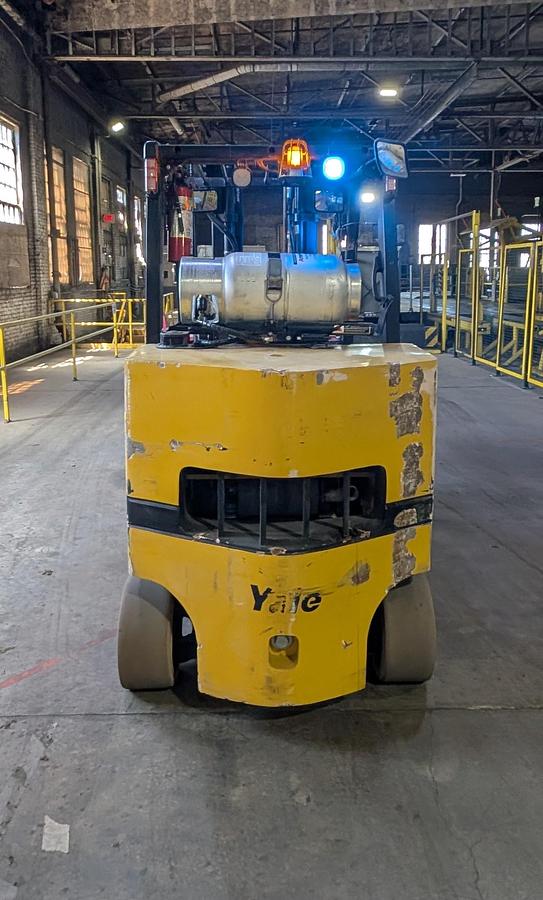 Used 12,000 POUND YALE GC120VXPRS FORKLIFT WITH 72" BOLZONI CLAMP MANUFACTURED 2021