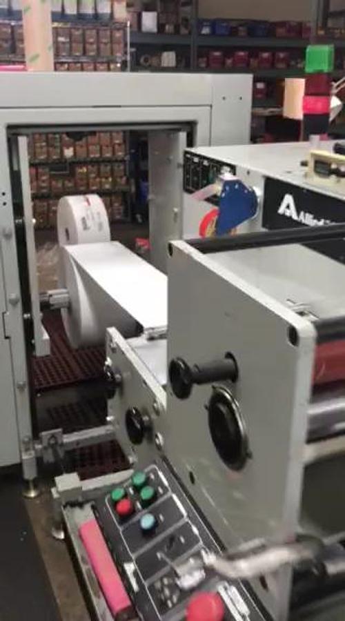 Used 13" ALLIED MODEL 313 4 COLOR 3 DIE STATION FLEXO PRESS