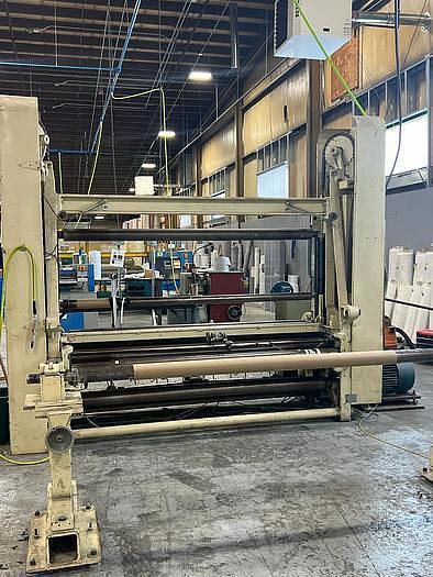 Used 84" CAMERON TWO DRUM SLITTER REWINDER FOR NONWOVENS