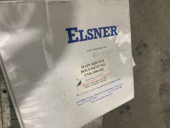 Used 42" ELSNER ENR-1000 AUTOMATIC REWINDER FOR NONWOVEN WIPES 10" REWIND DIAMETER
