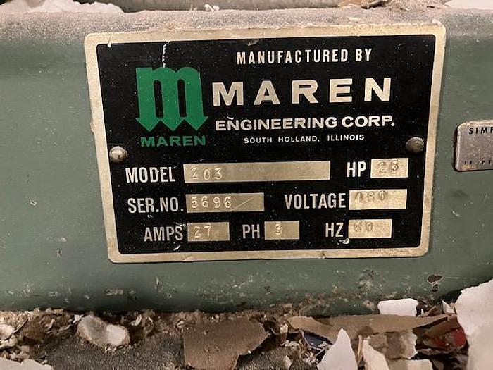 Used MAREN HORIZONTAL AUTOTIE BALER / PINCH BELT SHREDDER