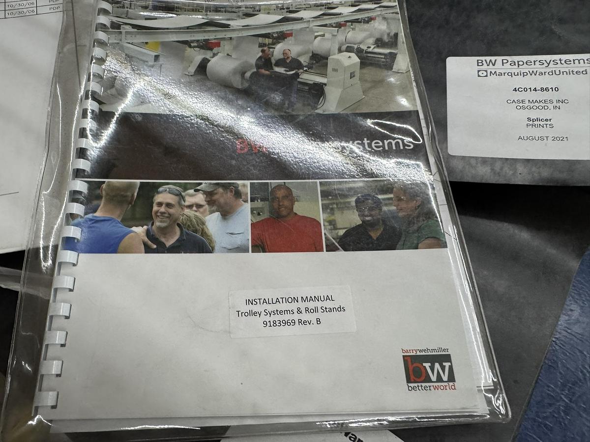 Used 73" WIDE BW PAPERSYSTEMS / MARQUIP DUAL ROTARY SHEETER WITH D2 SPLICER