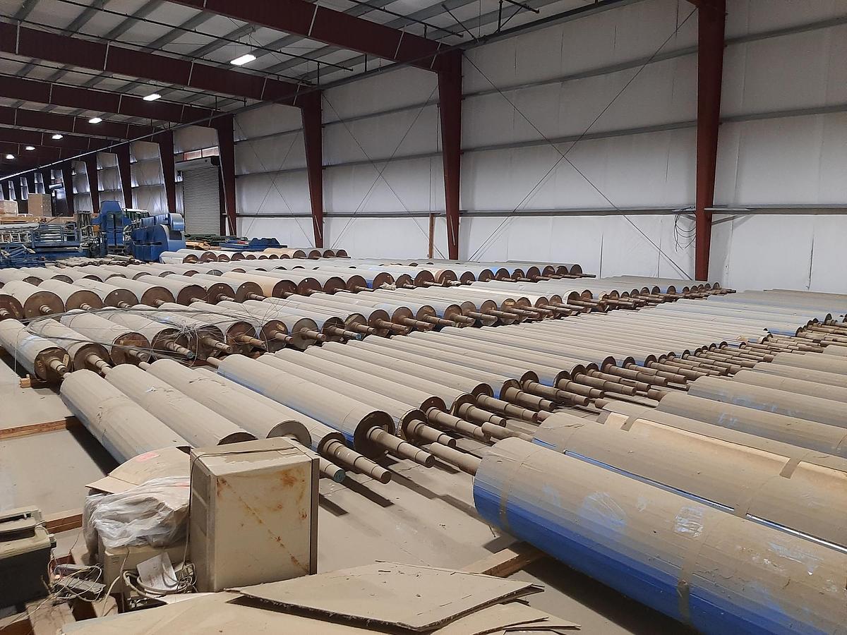 Used 98" WIDE COBDEN CHADWICK 4 OR 6 COLOR CI PRINTING PRESS WITH 3 COATING STATIONS & PARKINSON TWO DRUM WINDER - FOR PAPER AND BOARD