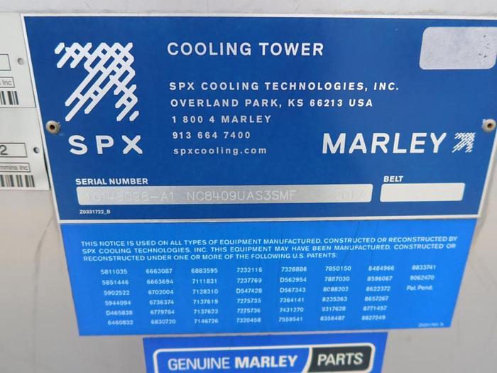 Used THREE SPX MARLEY COOLING TOWERS MANUFACTURED 2017