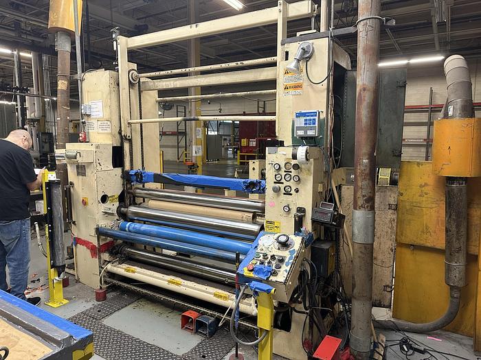 Used 60" DUSENBERY 840XY TWO DRUM SLITTER REWINDER