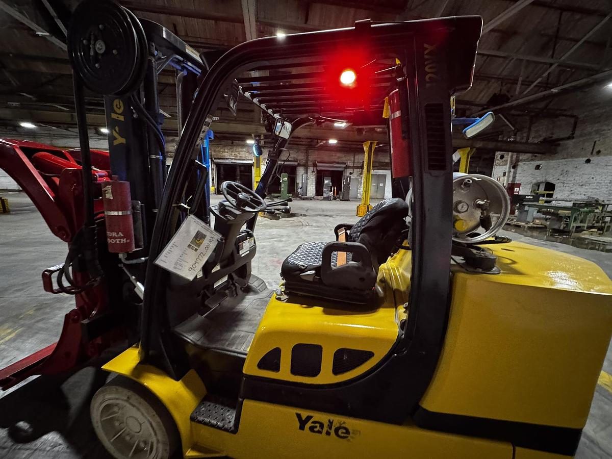 Used 12,000 POUND YALE GC120VXPRS FORKLIFT WITH 72" BOLZONI CLAMP MANUFACTURED 2021