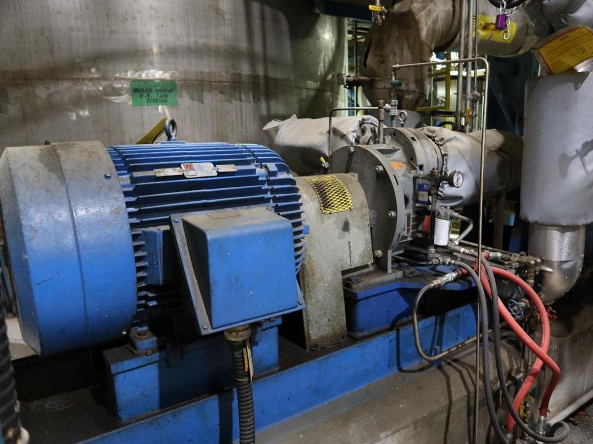 Used SUNDYNE HONEYWELL SERIES P-3000 MODEL P3-ARM-60 BOILER FEEDWATER PUMP WITH 150 HP MOTOR