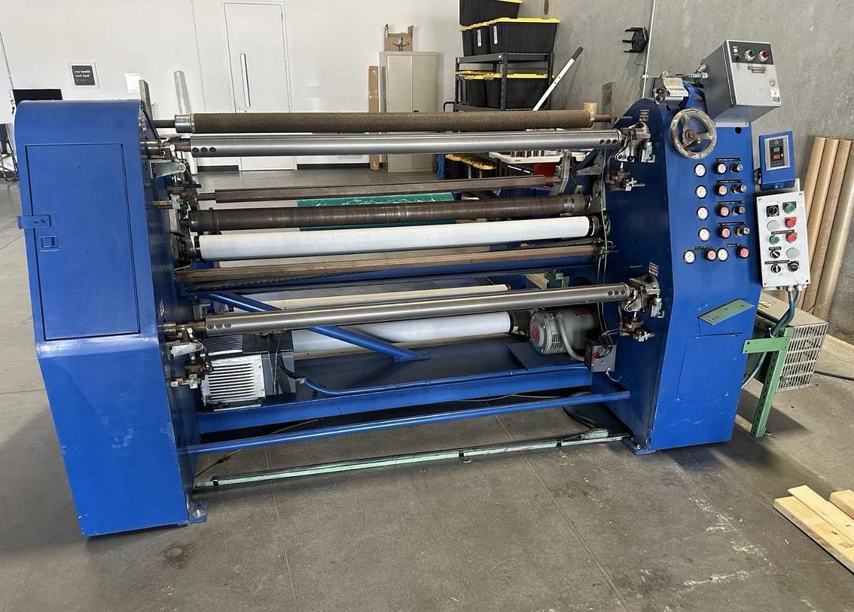 Used 62" DUSENBERY MODEL 635 BL DUPLEX SLITTER REWINDER 