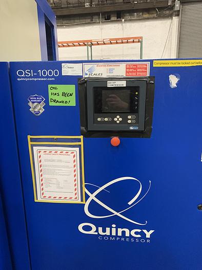 Used QUINCY MODEL QSI-1000 200 HP AIR COMPRESSOR MANUFACTURED 2017