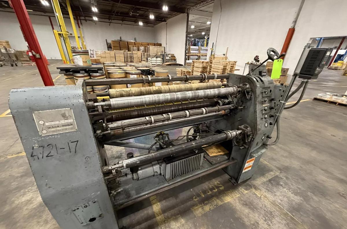 Used 45" DUSENBERY MODEL 635 BL DUPLEX SLITTER REWINDER 24" REWIND DIAMETER