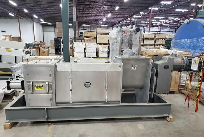 Used VINCENT CP-12 SCREW PRESS 10-20 TPD