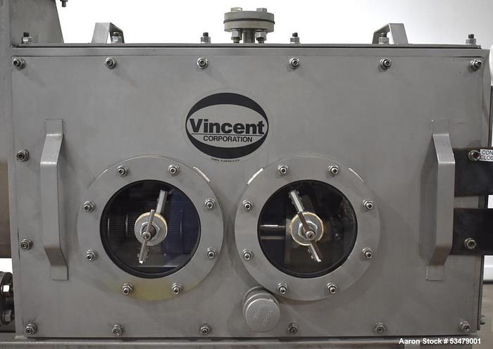 Used VINCENT MODEL CP-4-VT SCREW PRESS S/S