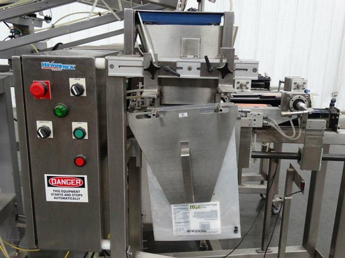 Used WEIGHPACK SYSTEMS INC MODEL COUNTING DEVICE TW/TP LINEAR COUNTER AND VS BAGGING SYSTEM
