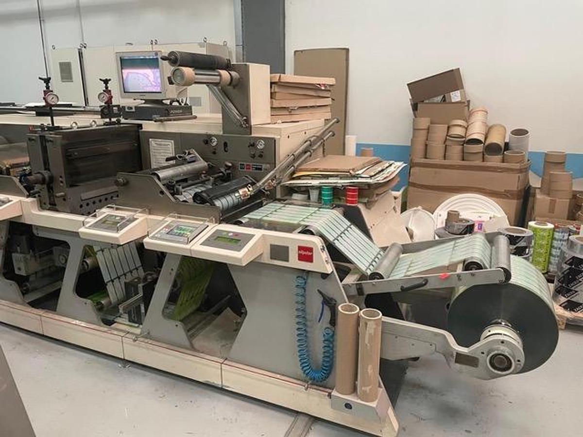 Used 16" WIDE NILPETER FA 4 NARROW WEB PRINTING PRESS 8 COLORS